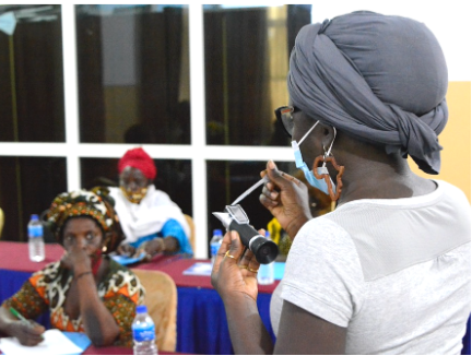 Learning by doing: TRY youth coordinator demonstrates water quality monitoring